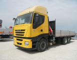 Iveco Stralis 420 cassone fisso con gru e sponda 